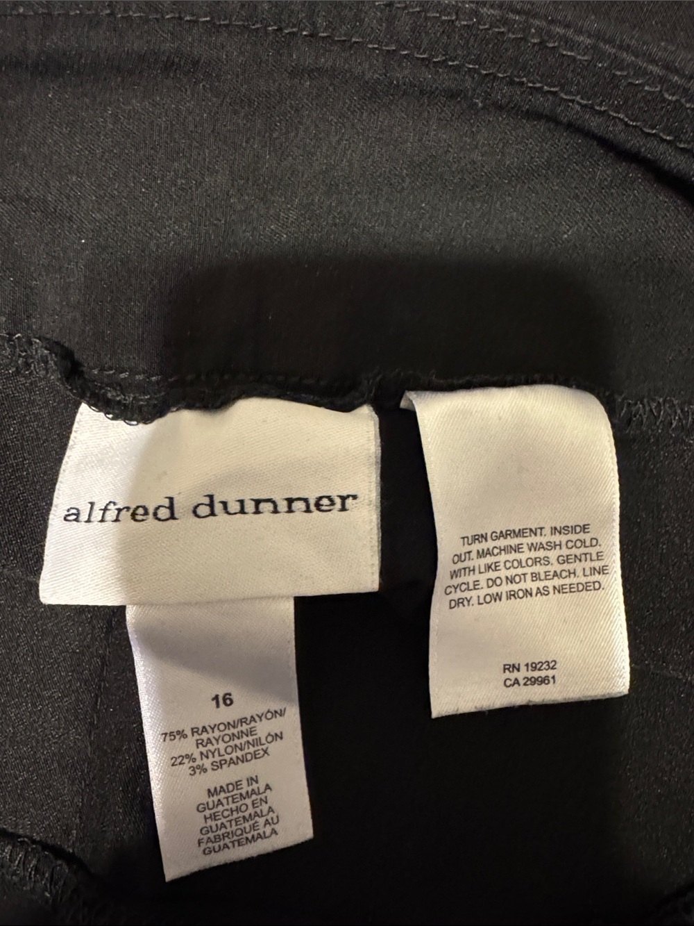 Alfred Dunner Black Straight-Leg Pull-On Pants - Picture 3 of 5